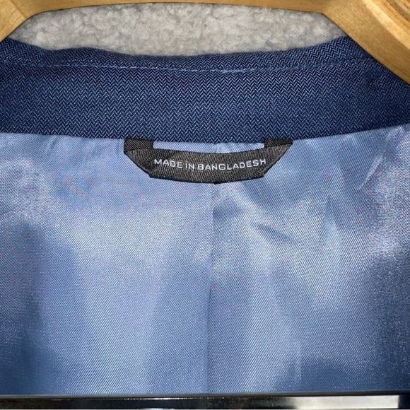 Oak Hill Jacket Perfect Fit Mens 54 Reg Blue Relaxer Micro Chevron Suit Blazer - Picture 8 of 15